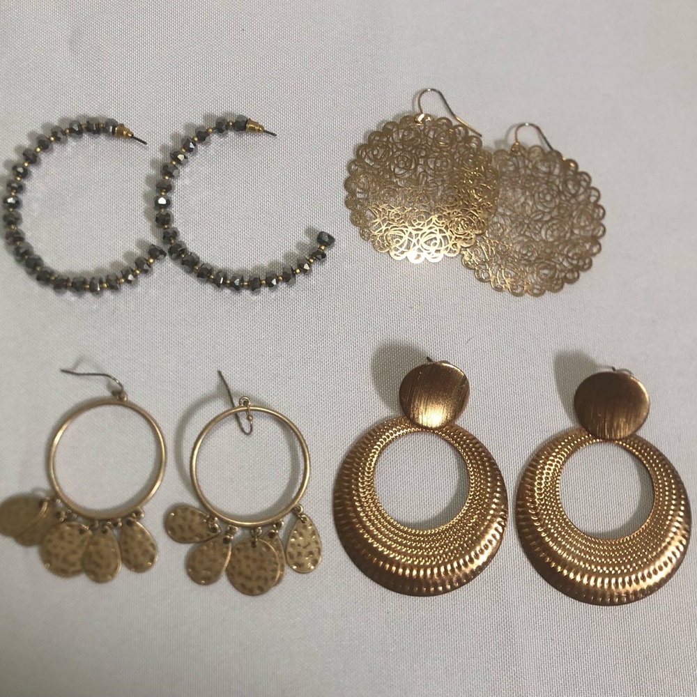 Lot of 4 pairs of earrings